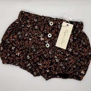 Rylee + Cru Tan and Black Floral Kids Bloomers